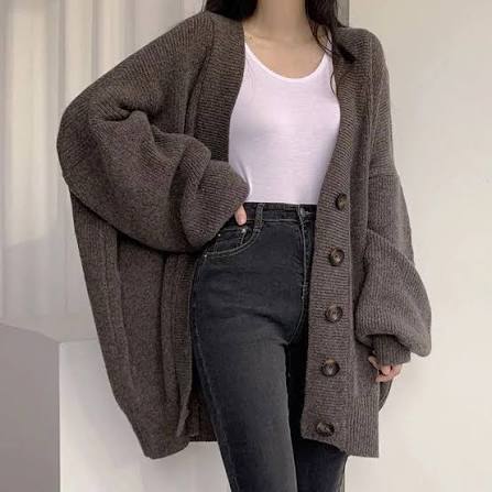 Áo len Cardigan dáng rộng Ulzzang
